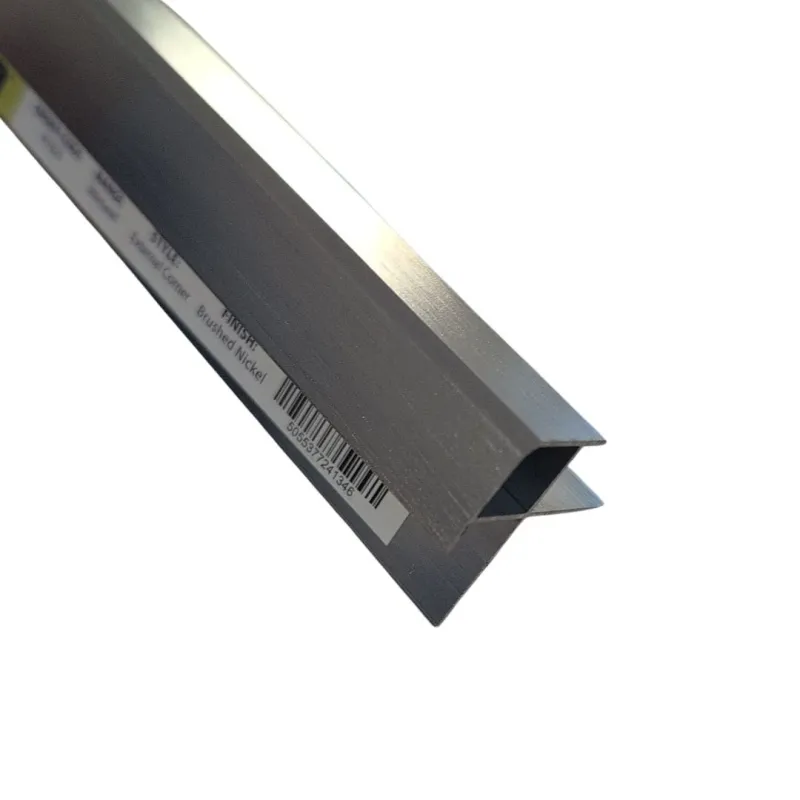 Wetwall Panel Trim Brushed Nickel 11.2mm External Corner