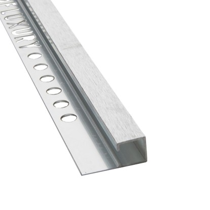 Beava Unique Box Tile Trim Brushed Silver