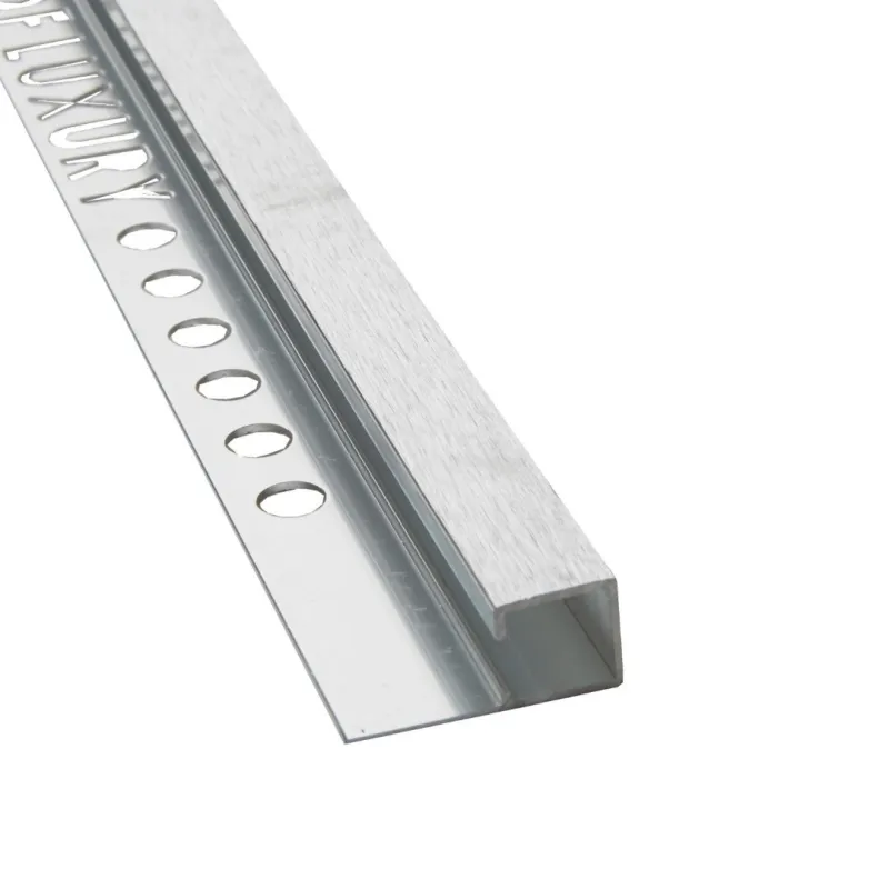 Beava Unique Box Tile Trim Brushed Silver