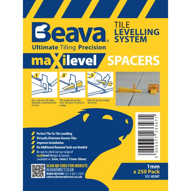 1mm 250 x Beava Maxi Level Spacer