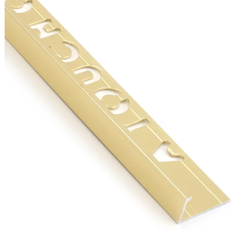 Classic L-Shape Tile Trim Bright Gold - Beava Direct