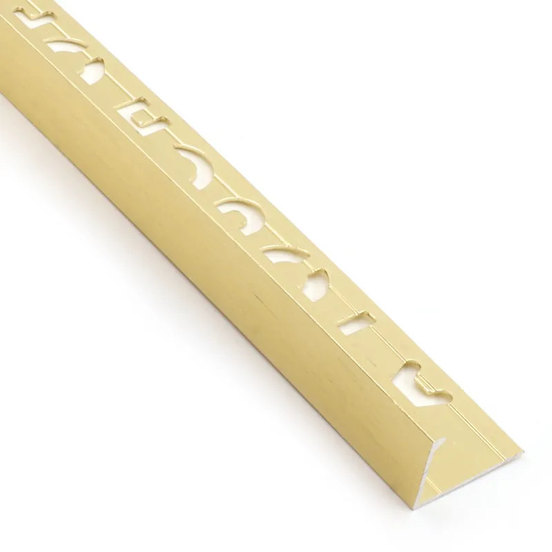 Classic L-Shape Tile Trim Brushed Gold - Beava Direct