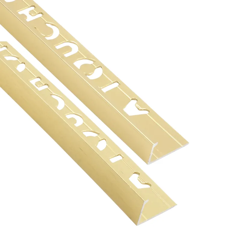 Classic L-Shape Tile Trim Brushed Gold -  Beava Direct