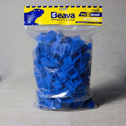 Beava MaxiLevel Spacer 13mm-20mm Tiles x250 (Blue or Transparent)